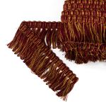 Бахрома отделочная 80.0 мм / 25 метров, 274 золото/бордовый, Gamma 2025