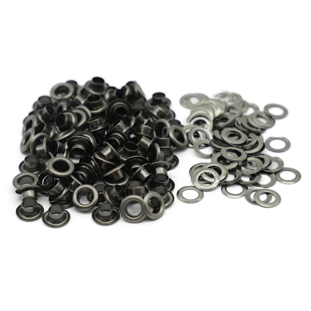 Люверсы металл ⌀_5.0 мм (внутр.), чер.никель, 100 шт, BIG