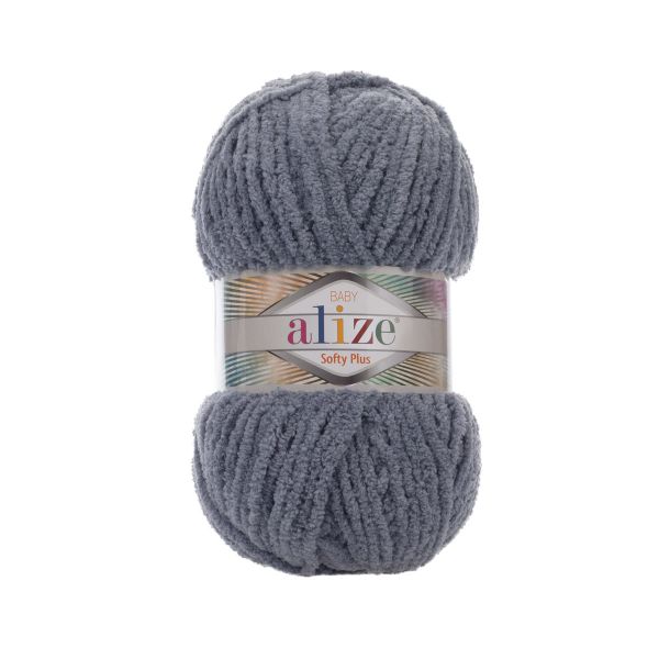 Пряжа Alize (Ализе) Softy Plus / уп.5 мот. по 100 г, 120м, 087 серебро A