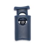 Фиксатор (зажим) для шнура пластик 1 отв., ⌀4.5 мм, 19х9 мм, цилиндр, ПП, т.синий, 100 шт