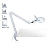 Лупа с подсветкой на струбцине ⌀12 см (ув.х2), Ferstel FR-26