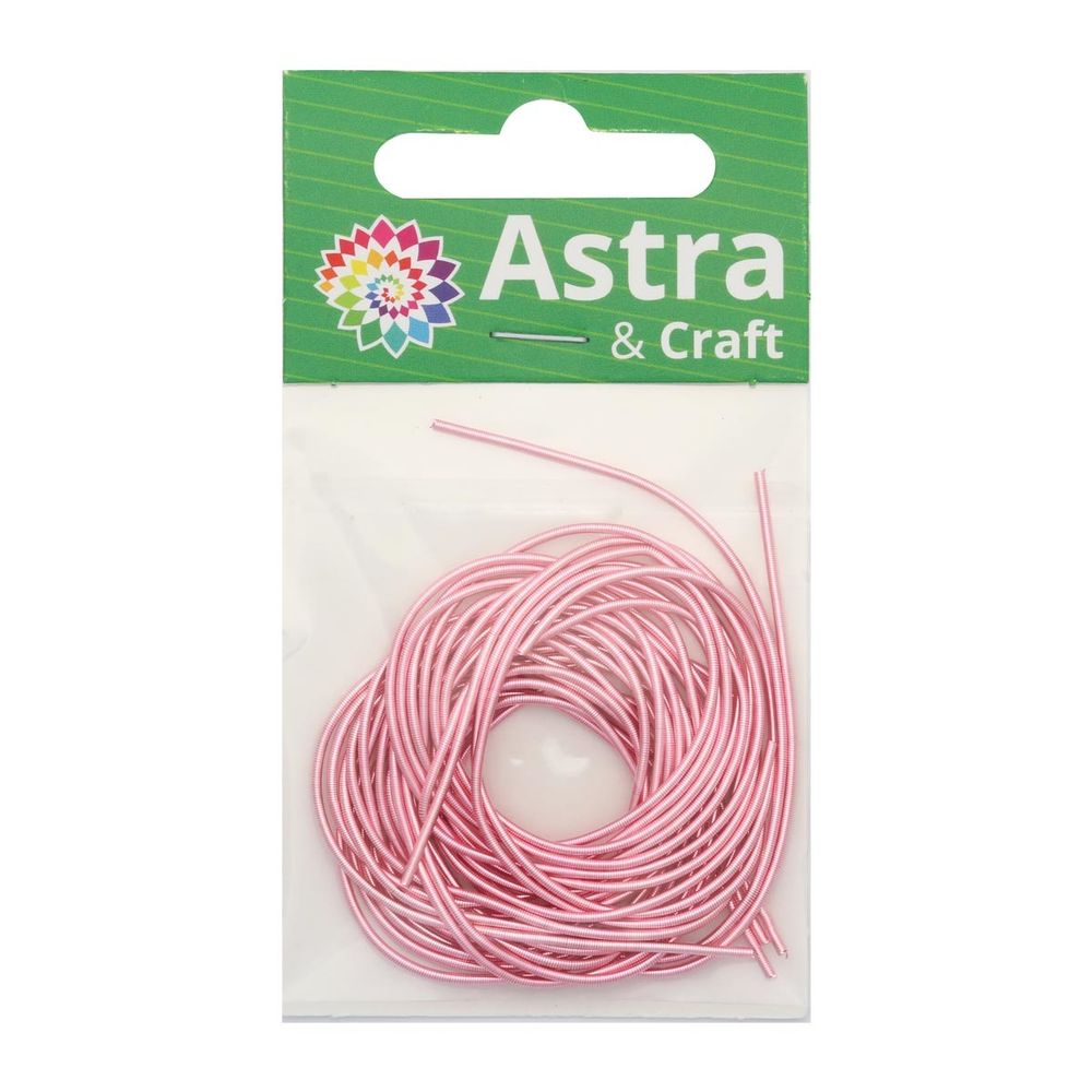 Канитель гладкая Розовый 1 мм, 5±0,1г