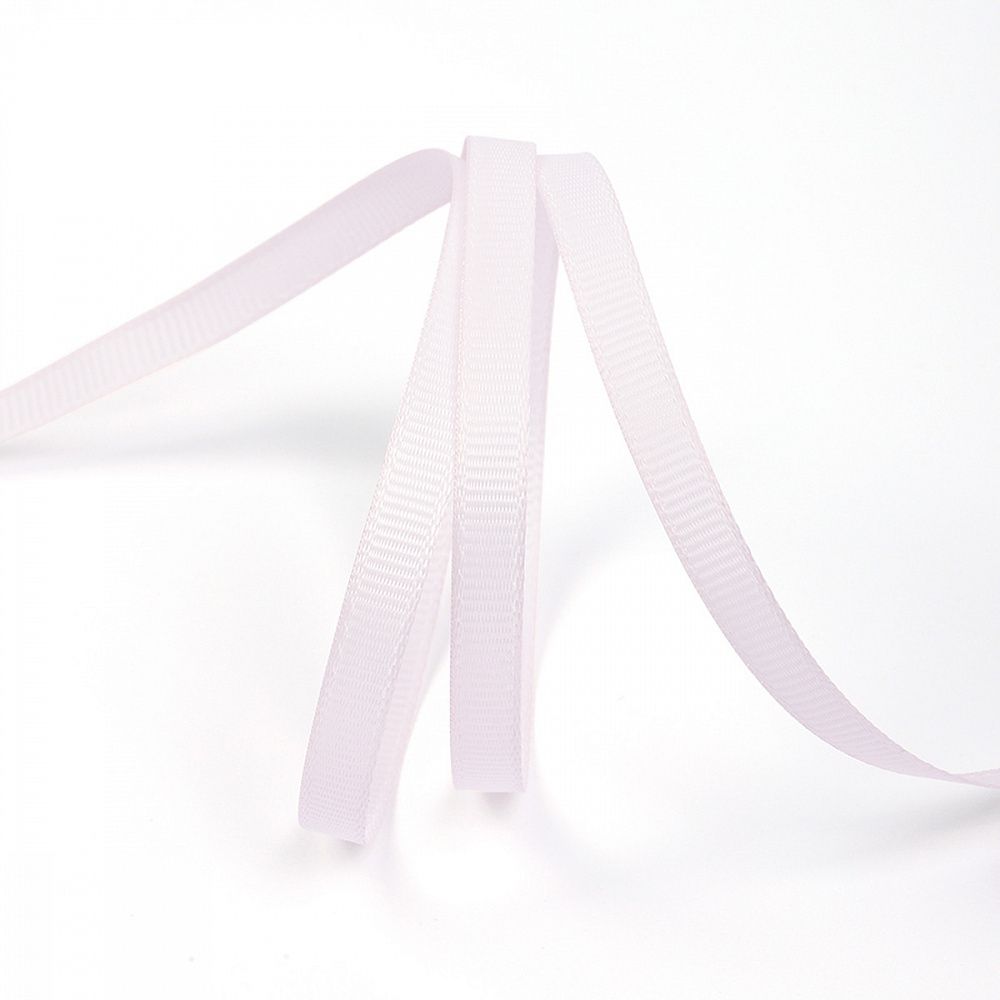 Лента репсовая (в рубчик) 6.0 мм, S186 св.серый уп. 27,4м