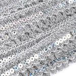 Тесьма отделочная 27 мм, 13-6413 цв.серебро уп.13.71м