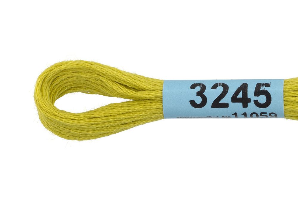 Мулине Gamma 100% хлопок, цв.3245 салатовый, 24 мотка по 8 метров