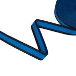 Стропа (ременная лента) 30 мм / 25 метров, толщ. 1.01 мм, [17.1 г/пог.м], 100% п/п, сине- черный, Gamma 3338