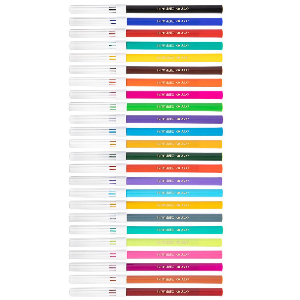 Фломастеры смываемые 24 цв, Лео LPFPW-24