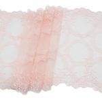 Кружево бельевое эластичное 250 мм / 10 м, нежно-розовый