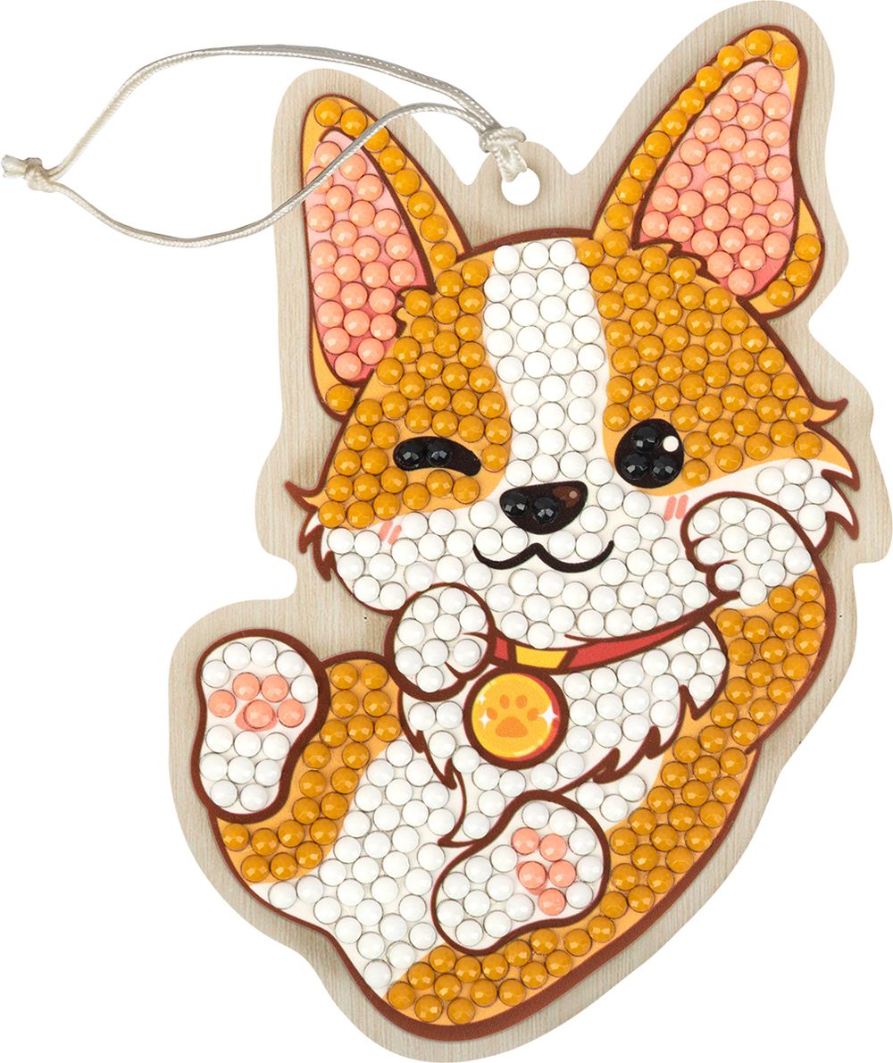 Алмазная (кристальная) мозаика Фрея ALVP-028, подвеска Собачка, 9.5х10 см