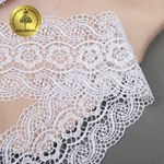 Кружево гипюр (плетёное) 95 мм, TR.8G8297 цв.01 белый уп.9м, Kruzhevo