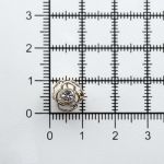 Пуговицы на ножке 16L (10мм) со стразом, металл (G золото), 36 шт, ME 625