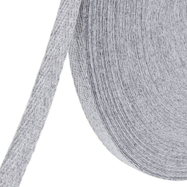 Тесьма (лента) киперная (100% х/б) 10 мм / 45.72 метра, 18 серый меланж, 6190-2017