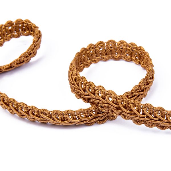 Тесьма декоративная Gamma Булет GBL-15 13 мм, 33 м,±0.5 м, 122 св.коричневый