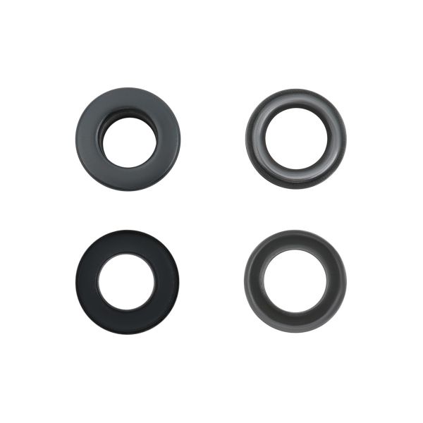 Люверсы металл плоские ⌀9.5 мм, цв. черненый BIG, 64724, 50 шт