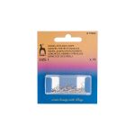 Крючки пришивные 9 мм, 14 шт, с 2 петлями, серебристые, Pony, 79502