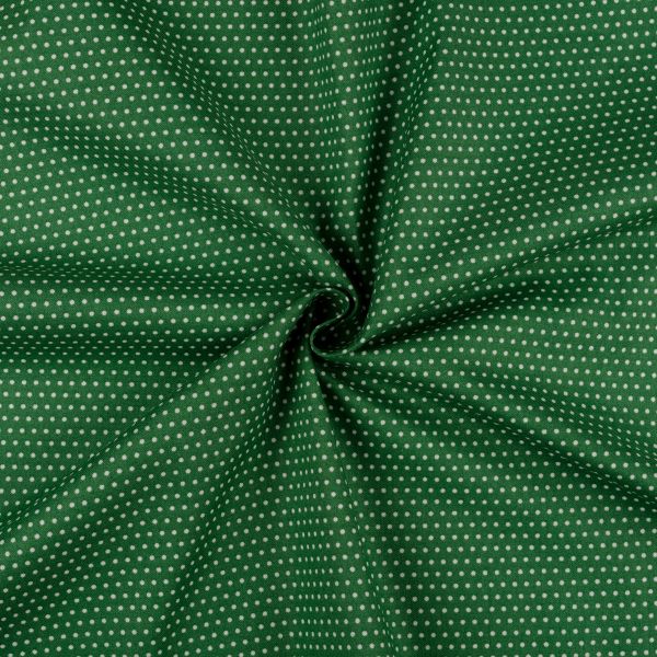 Ткань для пэчворка Peppy Бабушкин сундучок, отрез 50х55 см, 140 г/м², БС-23 кр.горох я.зеленый, Peppy