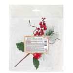 Веточка декоративная хвойная с ягодами 26 см, 3 шт, 01, Blumentag