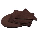 Набор заплаток пришивных из замши, круг, квадрат, треугольник, овал 8см, с перфорацией, 4 шт (21 темно-коричневый), 59743