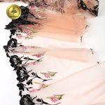 Кружево на сетке (вышитое) 210мм цв.мульти, левая, 6,85м, Kruzhevo