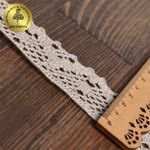 Кружево вязаное (тесьма) 30 мм / 10 метров, диз. 298, цв.22 серый лен, Kruzhevo