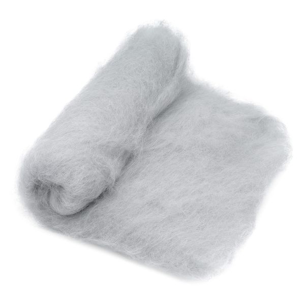 Шерсть для валяния Ангорка для творчества (мохер 45%, шерсть 37%, акрил 18%), 100гр. Камтекс (168 светлый серый)