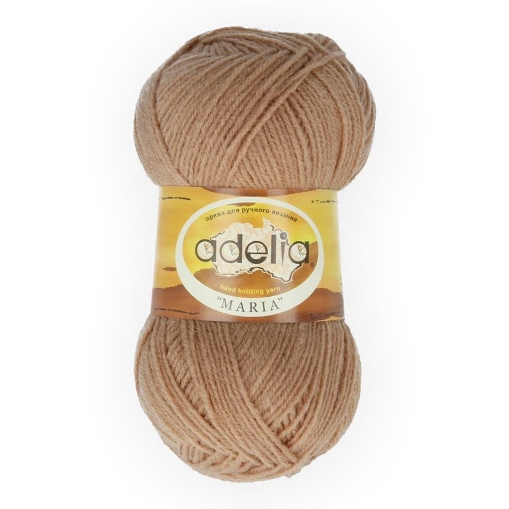 Пряжа ADELIA MARIA 100% акрил, 10 шт, х50 г 227 м ± 10 м, №18 коричневый, Adelia MARIA