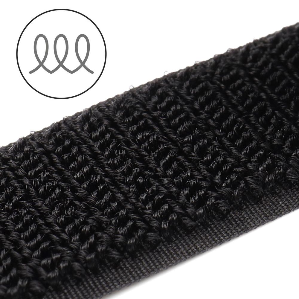 Лента контактная липучка (велкро) пришивная 25 мм / 1 метр, 8.9 г/м, безворсовая, 6131-9106, ПЕТЛЯ, качество &quot;A&quot;