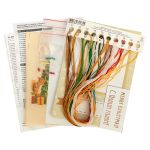 Набор для вышивания нитками Panna, Живая картина Открытка. Бельчата, 9.5х8 см