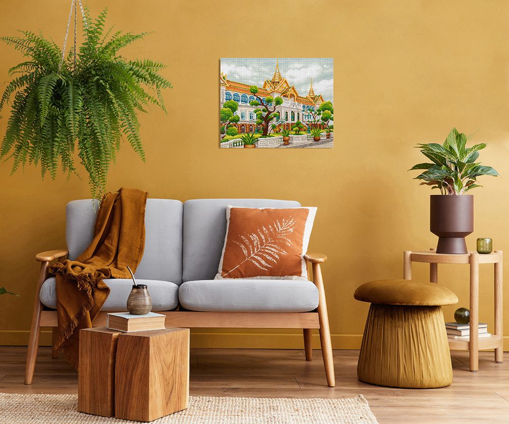 Алмазная (кристальная) мозаика Фрея, на подрамнике Путешествие в Бангкок, 50х40 см