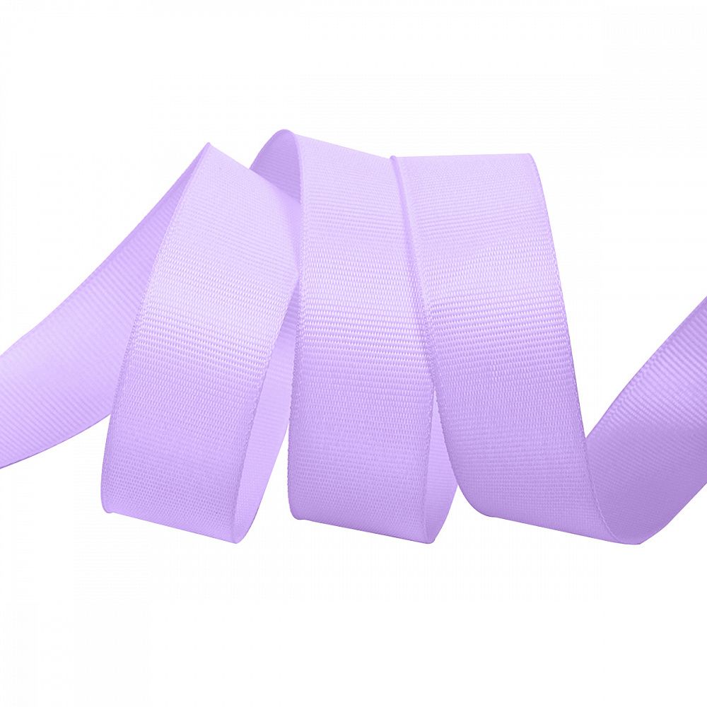 Лента репсовая (в рубчик) 25.0 мм, цв. 430 св.сиреневый For Hobby, уп. 22.86м (±1м)