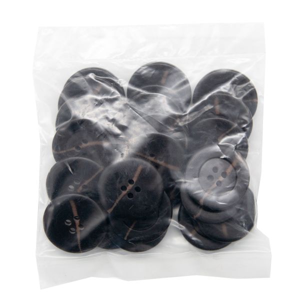 Пуговицы 4 прокола, (5453 цв. черный/кор. мат.), 24 шт