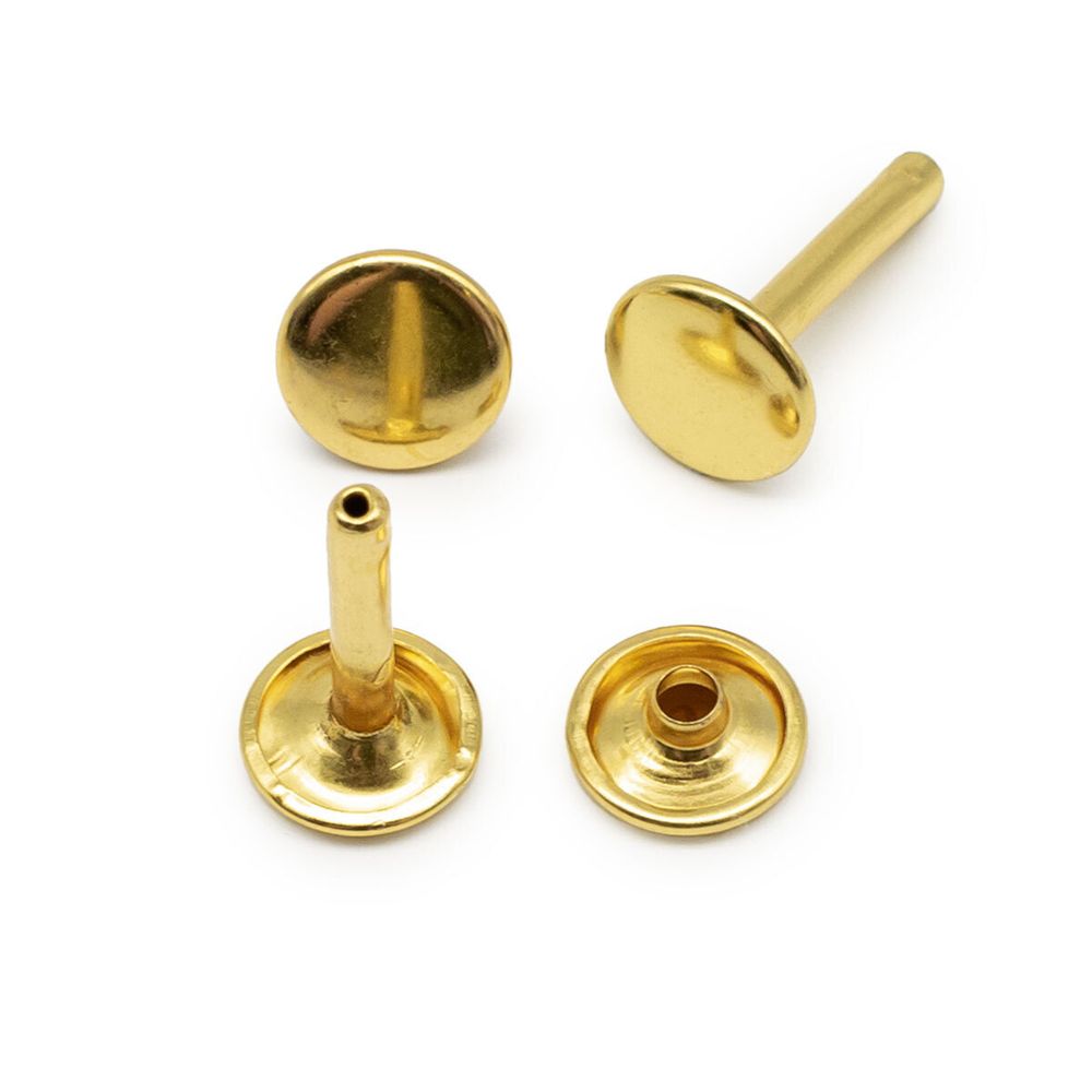 Хольнитены сумочные ⌀12 мм, h=20 мм, золото, двухсторонний, BIG, 50 шт