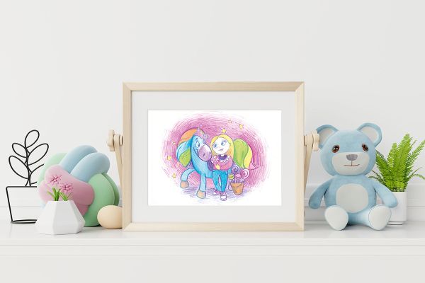 Скетч для раскрашивания цветными карандашами Фрея RPSK-0030, Сладкоежка, 20.5х14.5 см