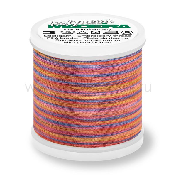 Нитки вышивальные флюоресцирующие Madeira Polyneon №40, 200 м, цв. 1609, 9845, 5 катушек