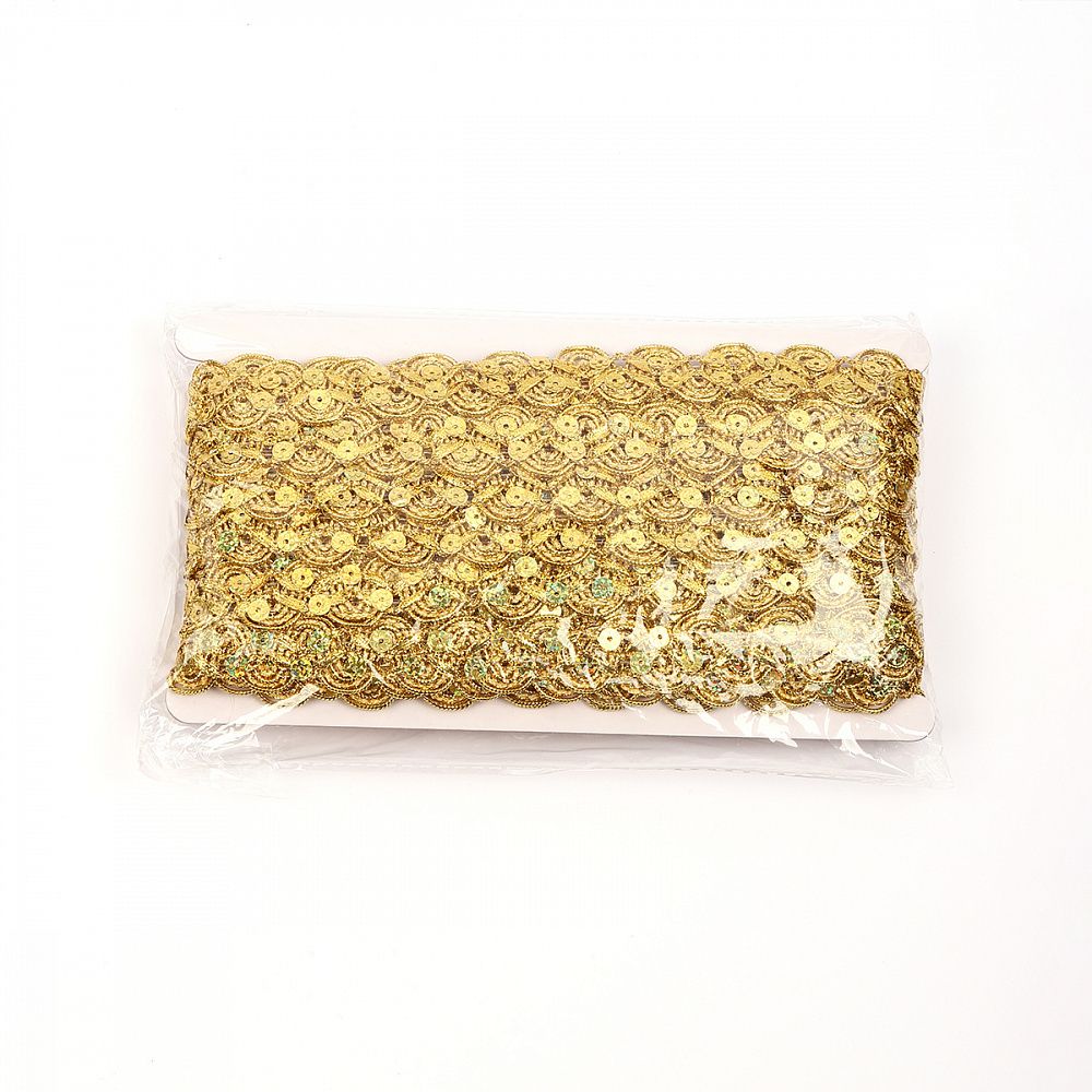 Тесьма отделочная 23 мм / 13.71 метров, TBY 906 цв.золото