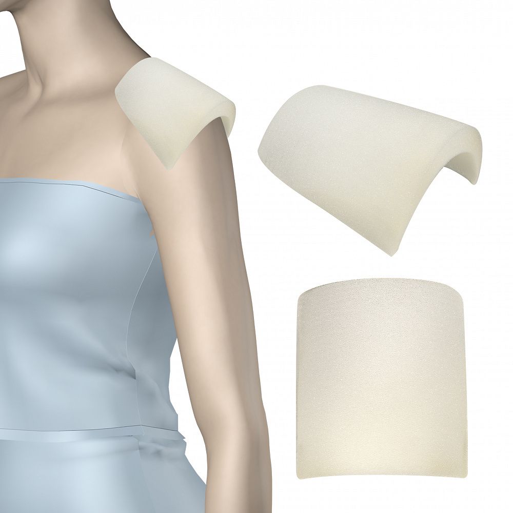 Плечевые накладки (подплечники) втачные необтянутые 100х155х14 мм, В14, 300 пар