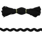 Тесьма вьюнчик, 3 мм, 30 метров (черный), 30 метров