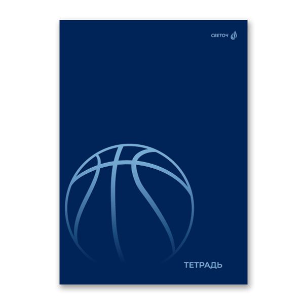 Тетрадь ученическая общая, выборочный лак, A4 48 л. на скобе 65 г/м², белизна 100% 6 шт клетка, 01757 Большой мяч, Светоч Т153