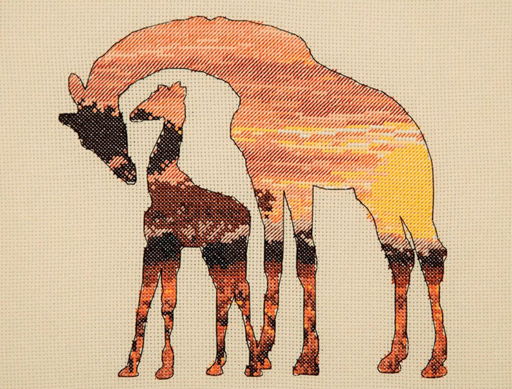 Набор для вышивания Maia &quot;Giraffes Silhouette &quot;20*26см, MEZ Венгрия, 5678000-05042