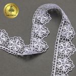 Кружево гипюр (плетёное) 30 мм, диз. 121, цв.1 белый уп. 9 м, Kruzhevo