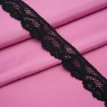 Кружево эластичное (стрейч) 30 мм, черный, 13.71 м