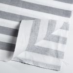 Ранфорс Полоска 130 г/м², шир.240 см, в нарезке, цв. серый, 10 метров /TOS/