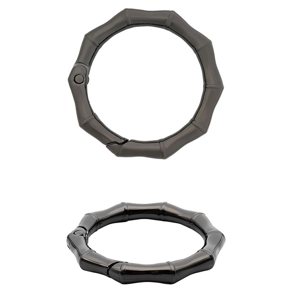 Карабин металл кольцо ⌀32 мм, декоративный, черный никель, MB_2231, 6 шт