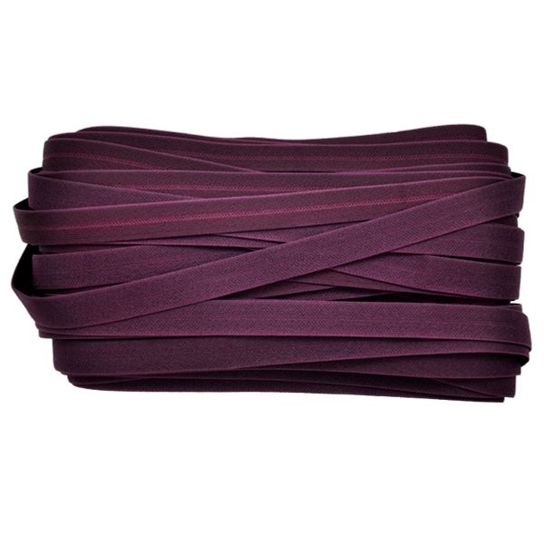 Резинка бельевая (бретелечная) блестящая 14.0 мм / 25 метров, слива