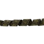 Лента (тесьма) жаккардовая 23.0-25.0 мм, / 25 метров, черный /под золото, Blitz