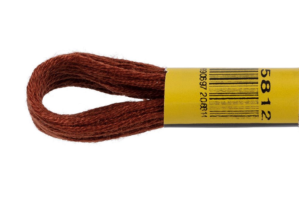 Мулине ПНК им.Кирова цв.5812 т.коричневый, Россия, 24 мотка по 8 метров