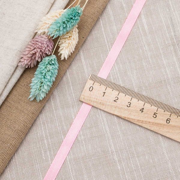 Лента атласная 1-сторонняя 6.0 мм / 22.86±1 метров, 010 св. розовый, Globus