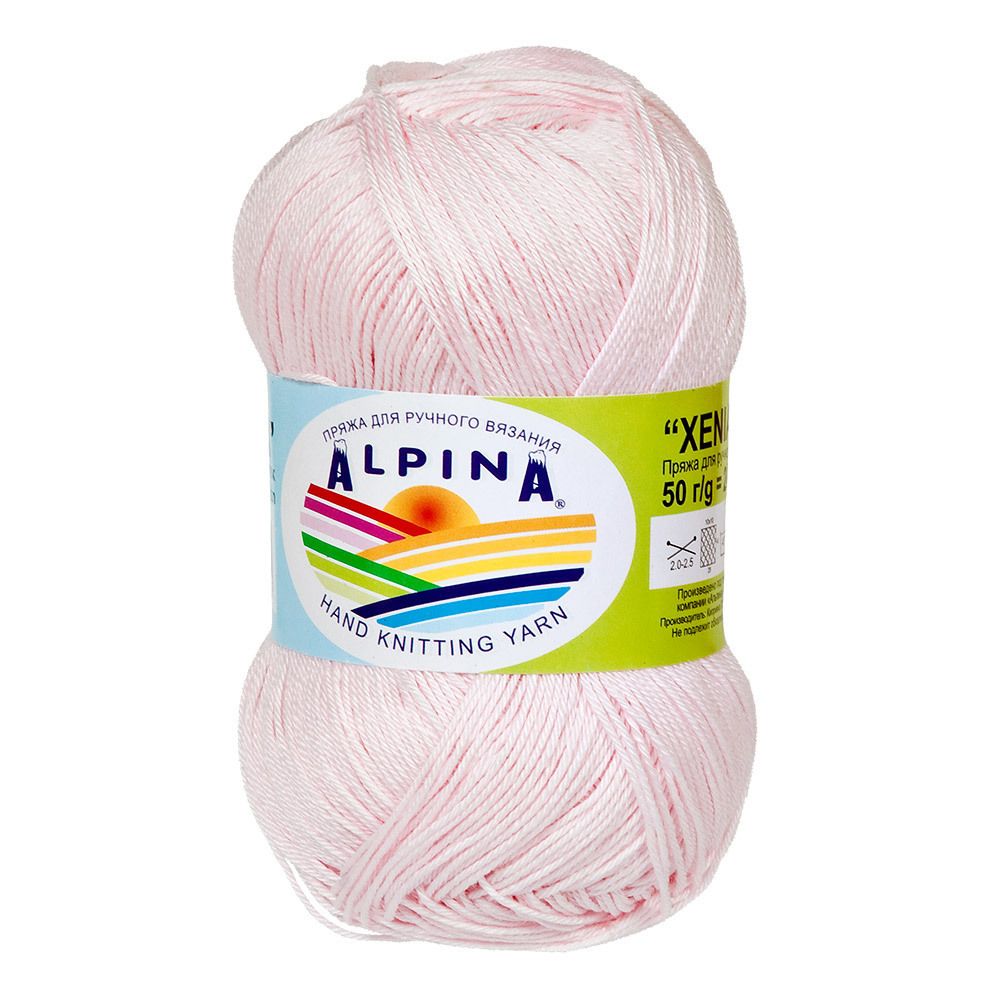 Пряжа Alpina Xenia / уп.10 мот. по 50г, 240м, 158 бл.розовый