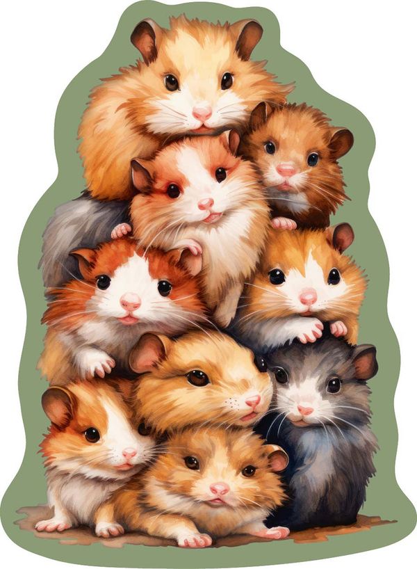 Пазл фигурный деревянный Банда пушистых 162 элементов, Фрея PZLF-010