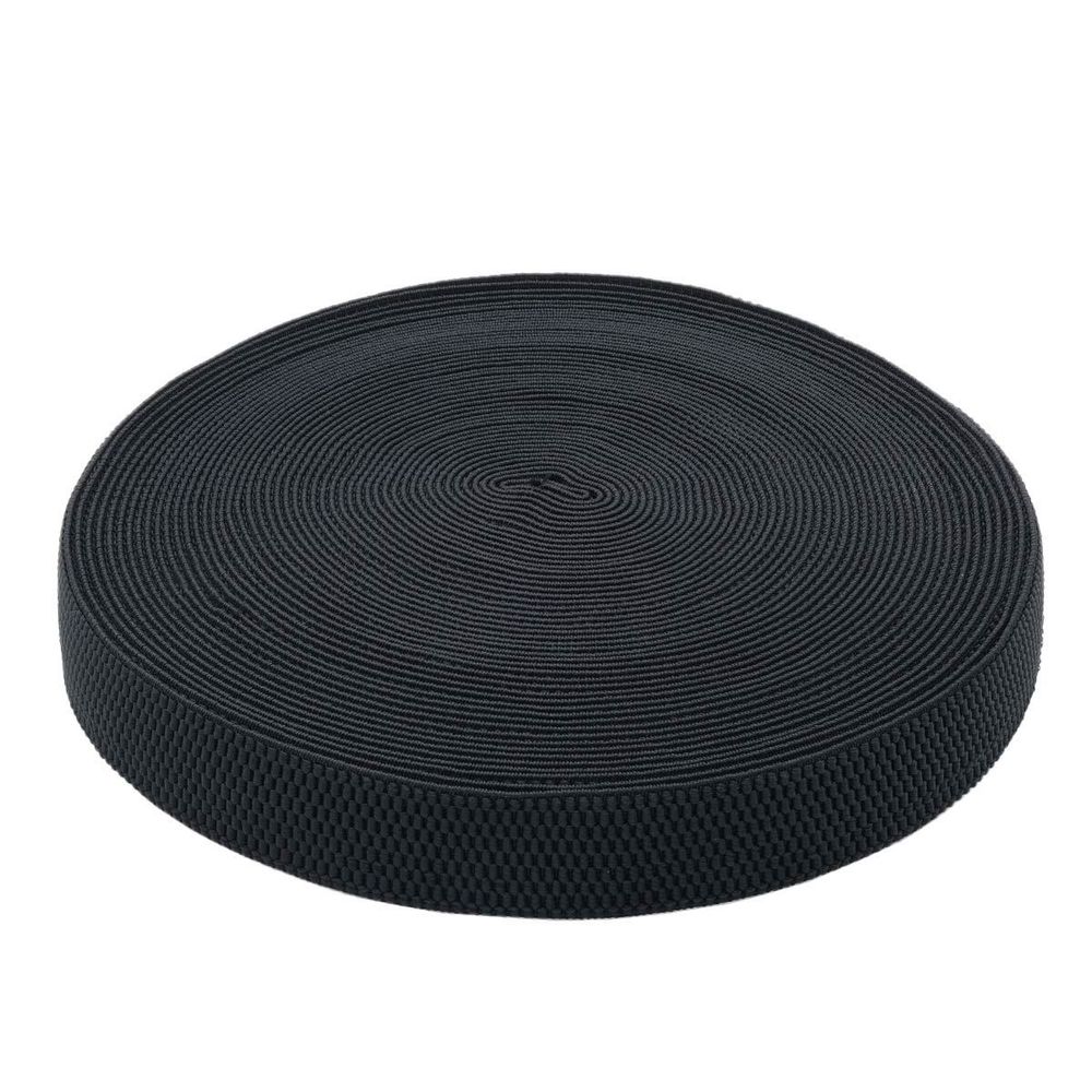 Резинка для подтяжек (помочная) 40.0 мм / 25 метров, черный